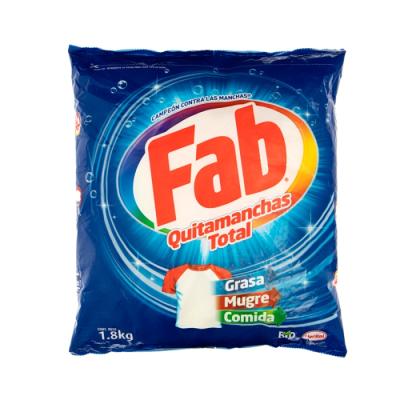 Detergente En Polvo Fab Total 1800 Gr