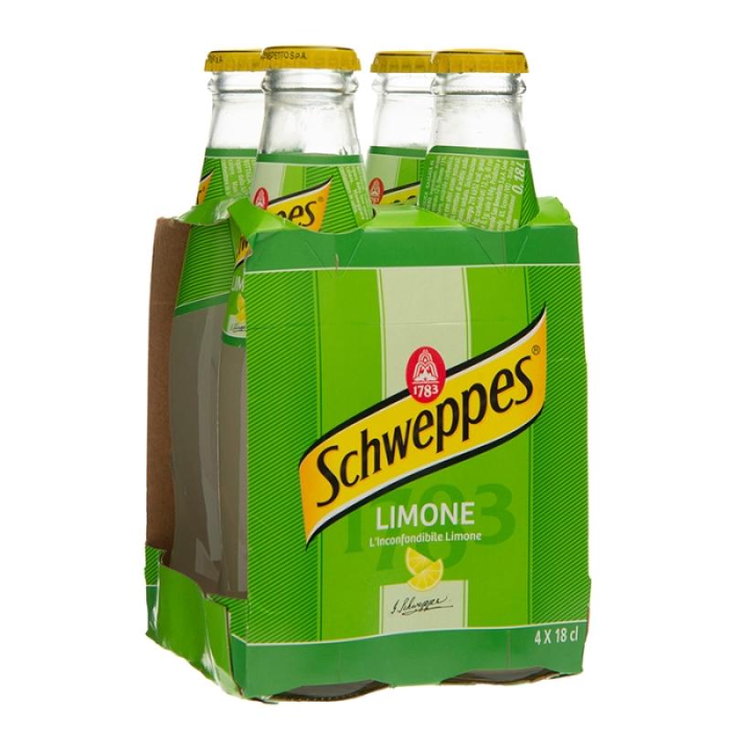 Agua Tónica Sabor Limon Schweppes 18 Cl, 4 Und/Paq