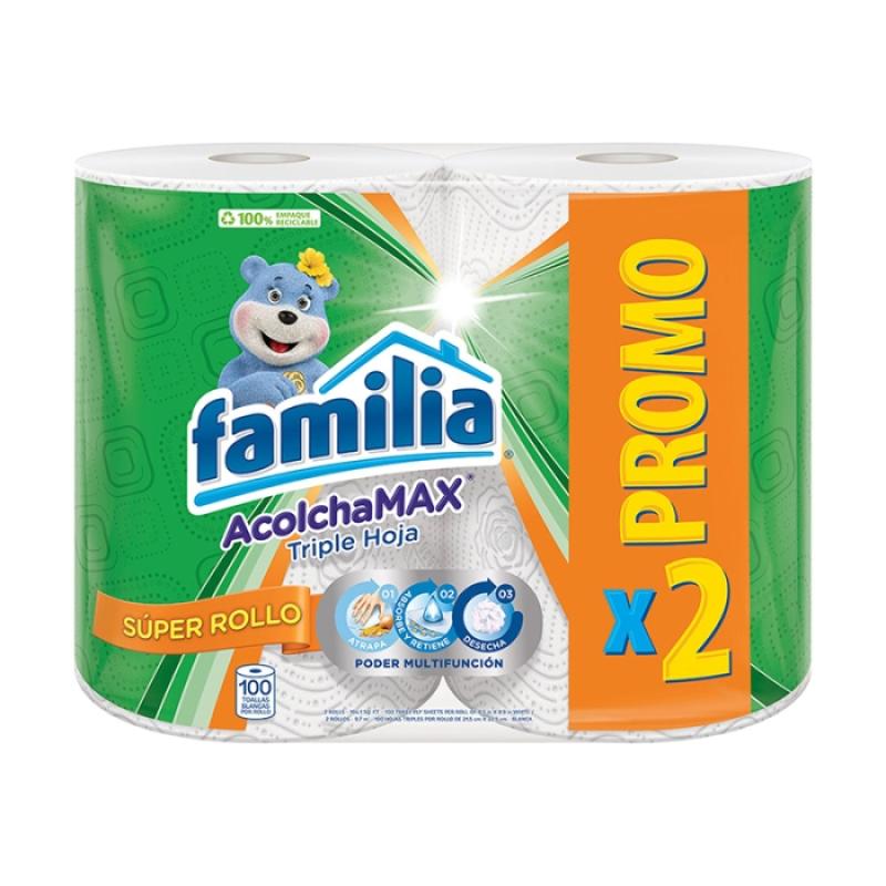 Papel Toalla Acolchamax Familia 2 Und/Paq