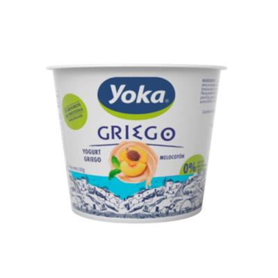 Yogurt Griego Con Melocotón Yoka 150 Gr.