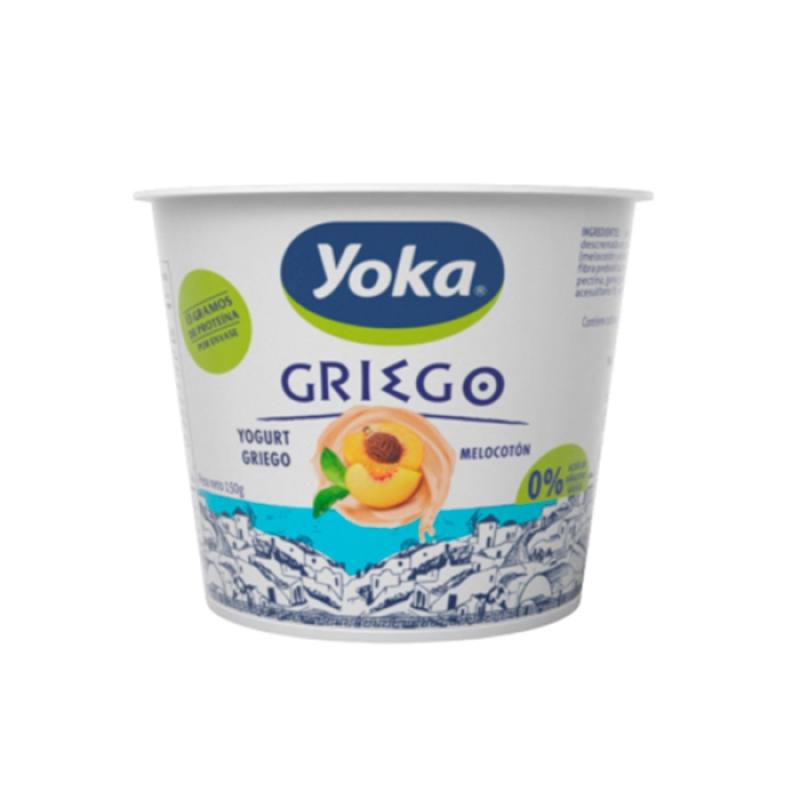 Yogurt Griego Con Melocotón Yoka 150 Gr.